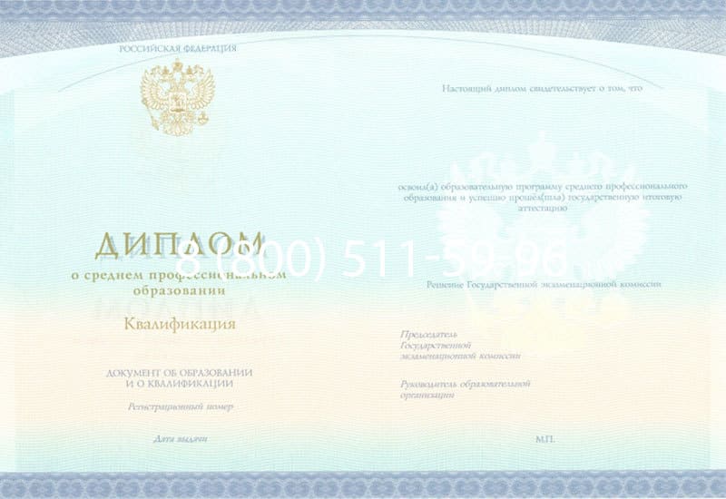 Купить Диплом о среднем образовании (Спецбланк) 2014-2024 года в Армавире
